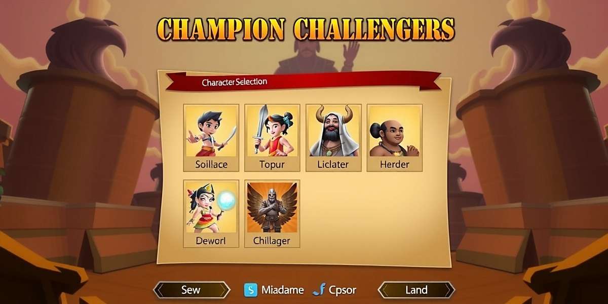 Champion Challengers - Choose Your Hero Champion Challengers Character Selection Screen featuring various Indian mythological heroes