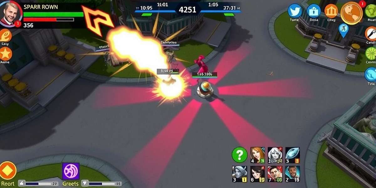 Champion Challengers - Epic Battle Scene Champion Challengers Gameplay Screenshot showing intense 5v5 battle