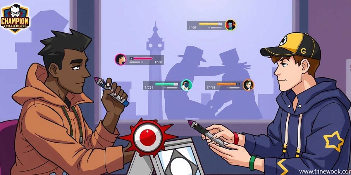 Champion Challengers - Team Strategy Session Champion Challengers Team Coordination showing players using voice chat and strategy